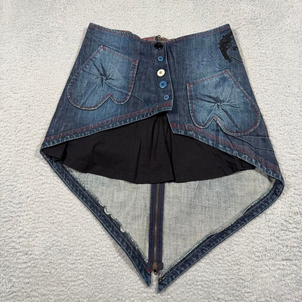 American-vintage Women's Blue and Navy Skirt